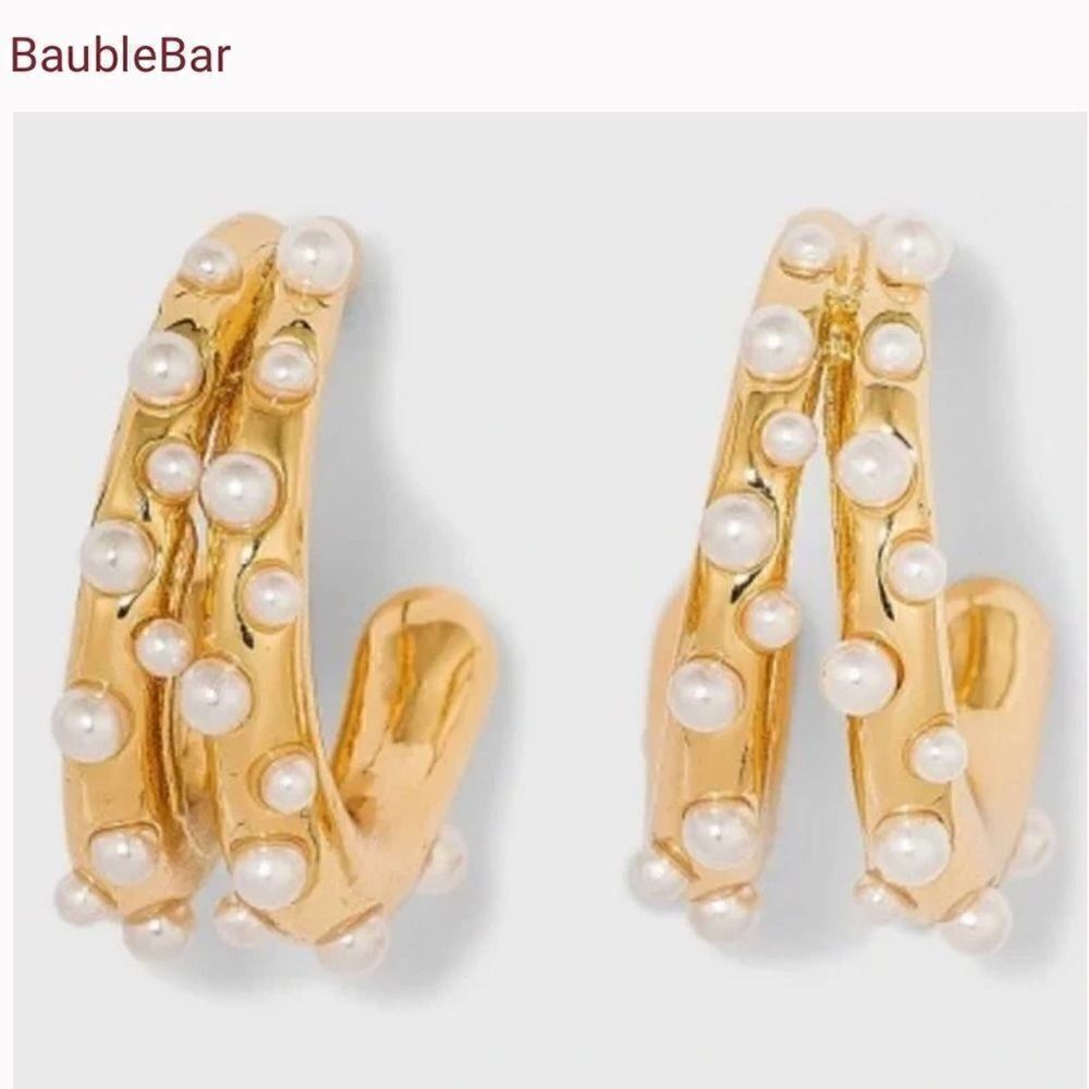 SugarFix By BaubleBar Double strand small hoop earrings